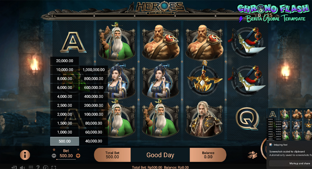Heroes Slot Online Reel 3 Fantasi Bonus Legendaris