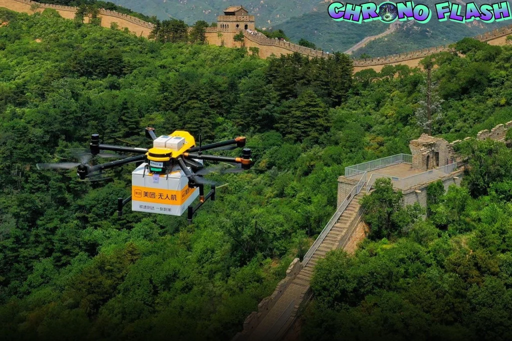 1 Drone Antar Makanan Sampai Ke Tembok Besar China